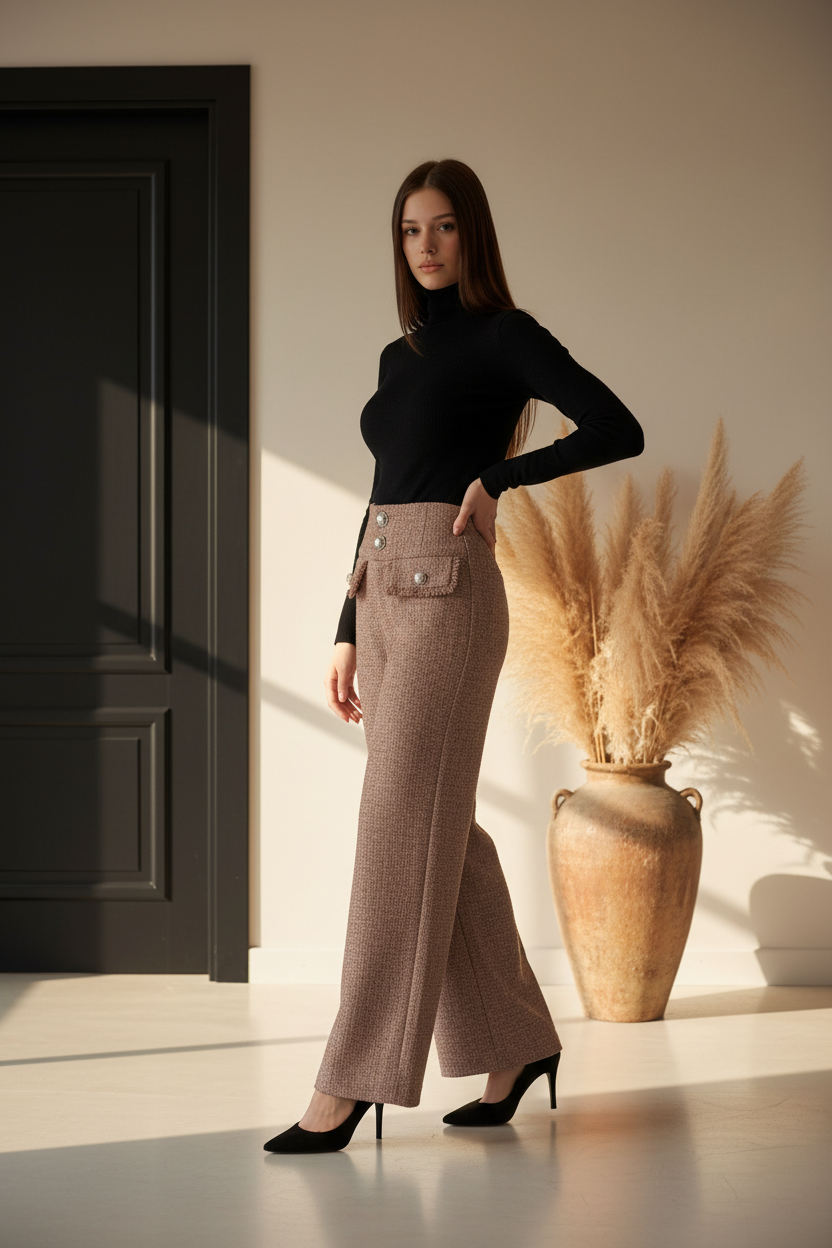 Flying Tomato Tweed Trousers - New With Tags