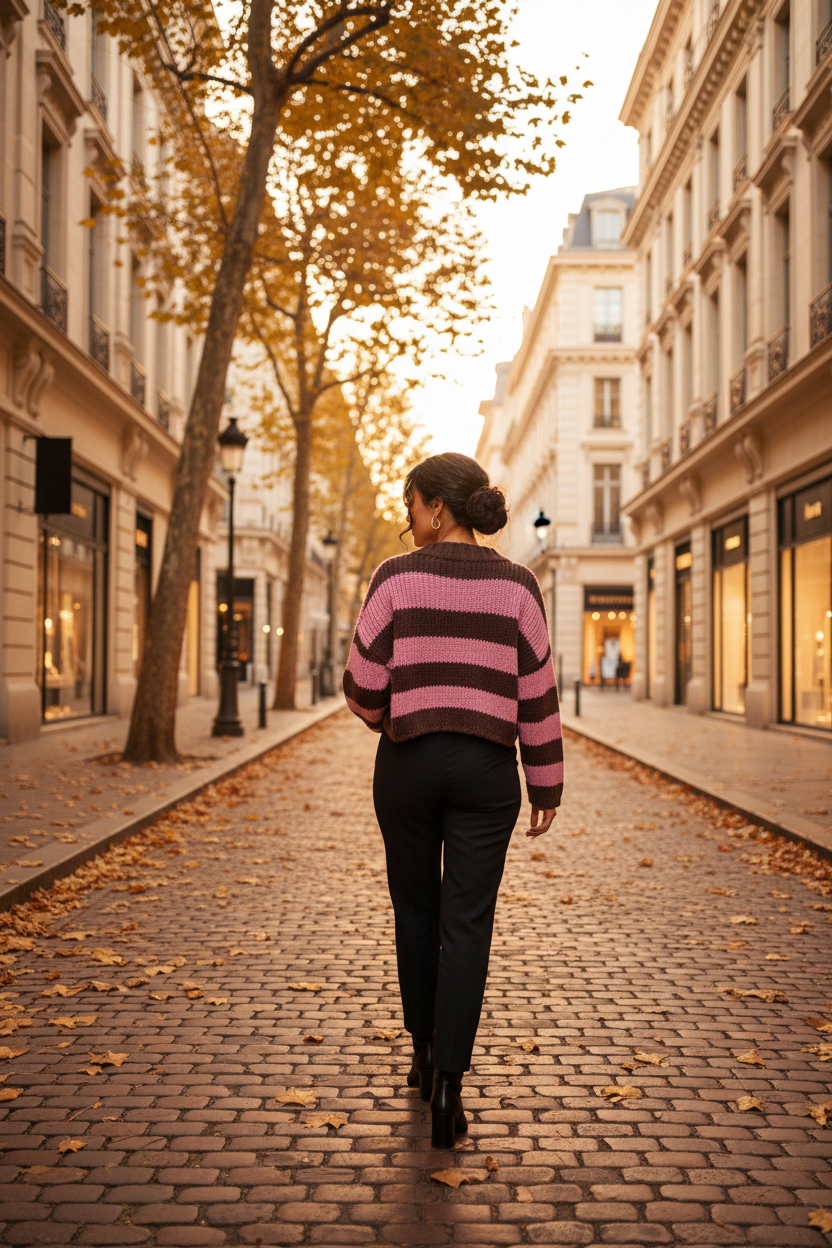 HYFVE Cropped Striped Sweater - New Never Worn