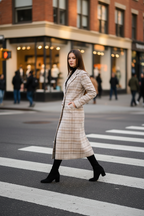 fab'rik Plaid Long Coat - New Never Worn