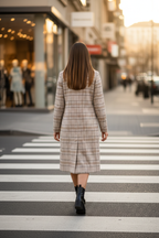 fab'rik Plaid Long Coat - New Never Worn