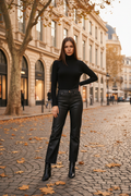 Vervet High Rise Coated Step Hem Crop Flare Jeans - New Never Worn