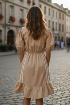 Fab'rik Paige Lace Trim Detail Midi Dress